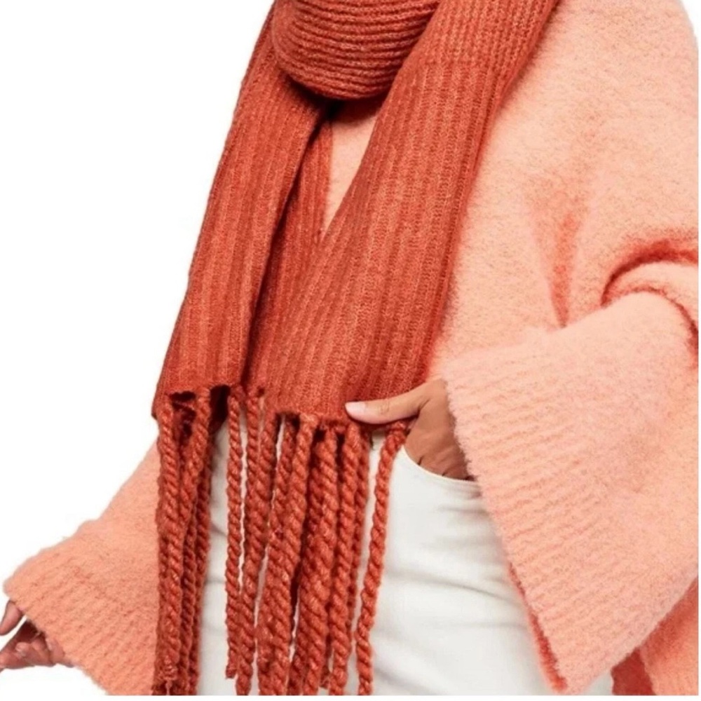 Free People Vibrant Orange Knit Accessory